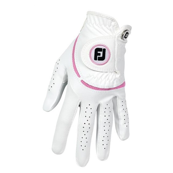 FootJoy WeatherSof Damen Golfhandschuh, weiss/rosa