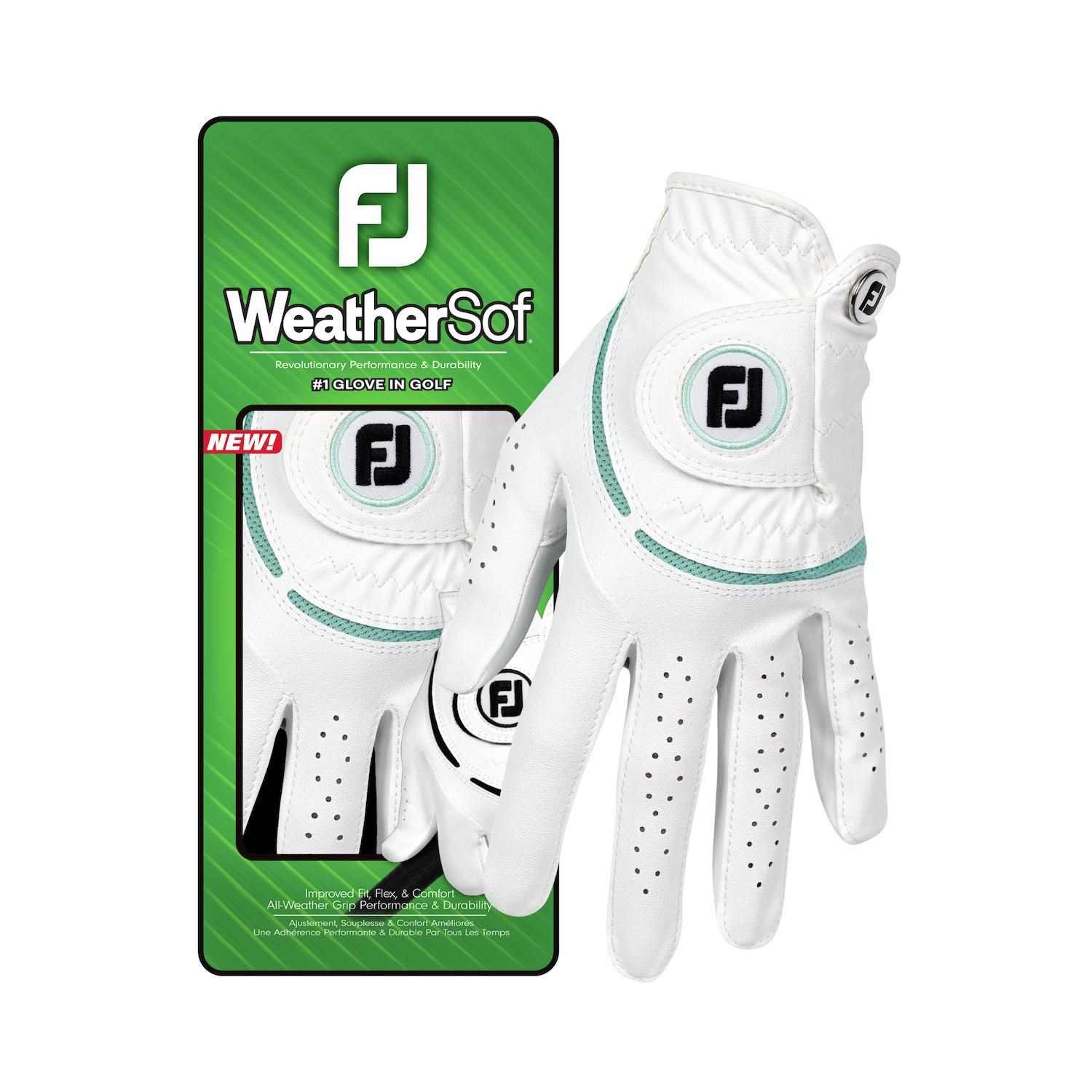 FootJoy WeatherSof Damen Golfhandschuh, weiss/sea glass