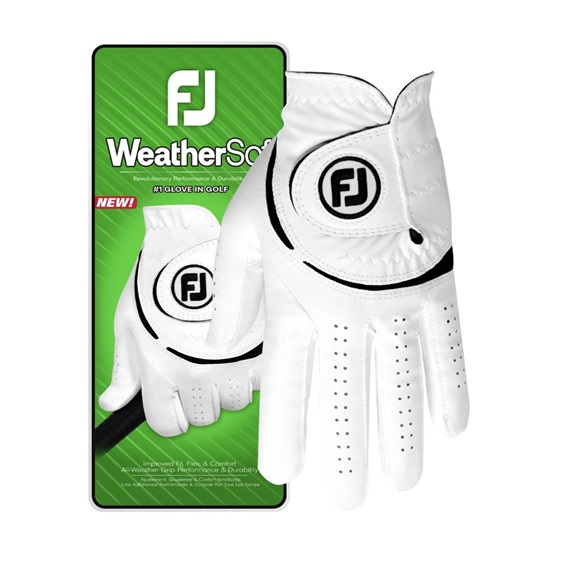 FootJoy WeatherSof Herren Handschuh, weiss/schwarz