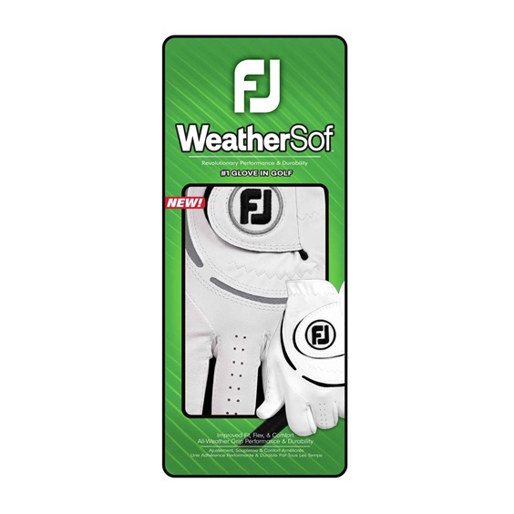 FootJoy WeatherSof Herren Handschuh, weiss/grau
