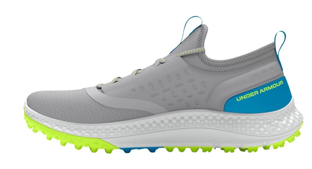 Under Armour GS Charged Phantom SL junior golf shoes, mod gray/capri