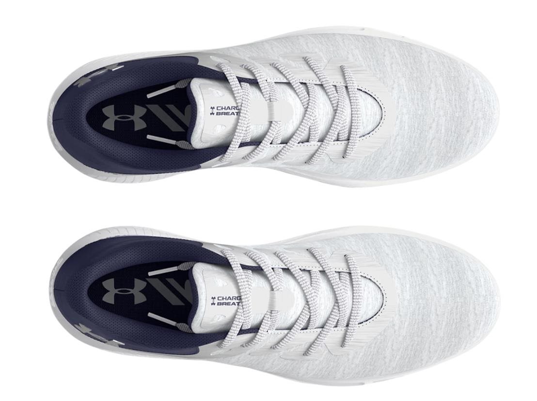 Under Armour Charged Breathe 2 Knit SL ladies golf shoes 2024, halo grey/midnight navy/metallic silver