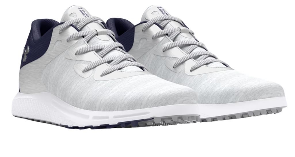 Under Armour Charged Breathe 2 Knit SL ladies golf shoes 2024, halo grey/midnight navy/metallic silver