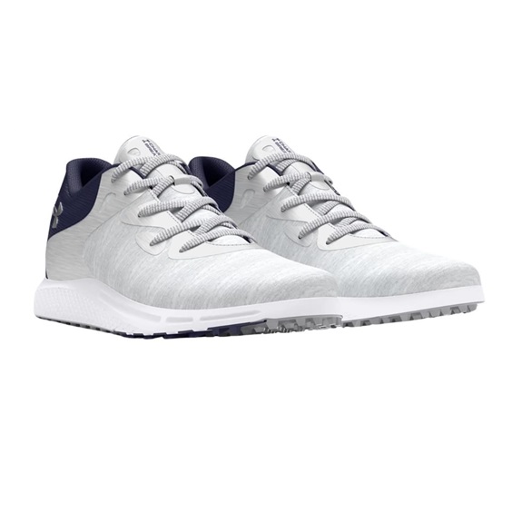 Under Armour Charged Breathe 2 Knit SL ladies golf shoes 2024, halo grey/midnight navy/metallic silver