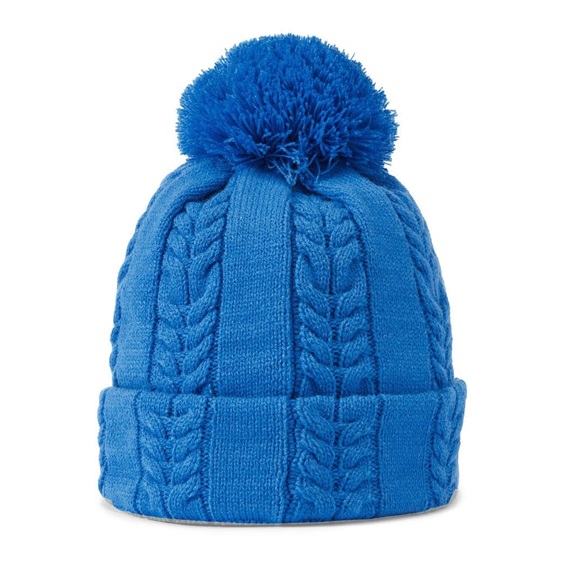 FootJoy Cable Knit Bobble Damen Wintermütze, blau