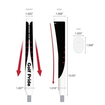 Golf Pride Reverse Taper Putter Griff, Pistol Medium