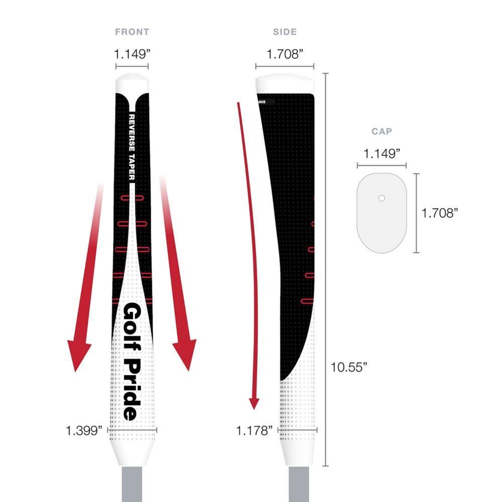 Golf Pride Reverse Taper Putter Griff, Pistol Large