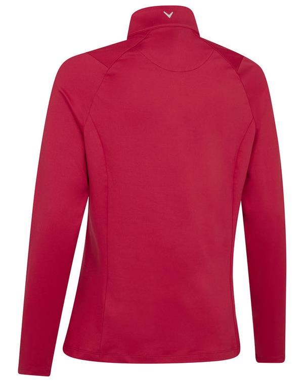 Callaway Thermal Longsleeve Fleece Back Jersey Damen Poloshirt, persian red