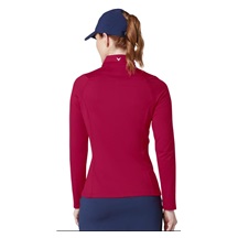 Callaway Thermal Longsleeve Fleece Back Jersey Damen Poloshirt, persian red
