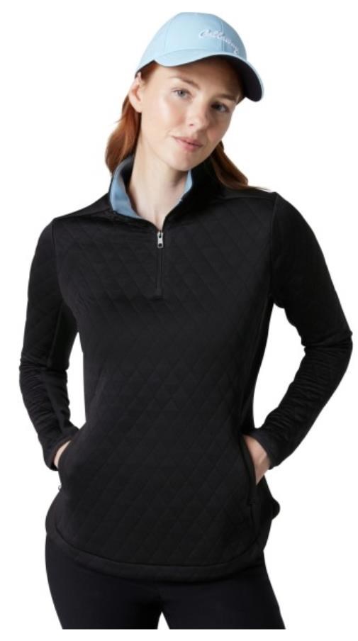 Callaway Quilted Fleece Damen Sweatshirt, caviar