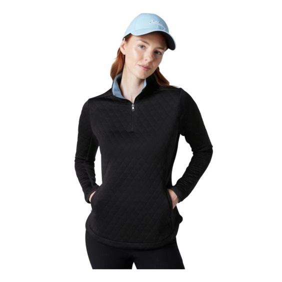 Callaway Quilted Fleece Damen Sweatshirt, caviar