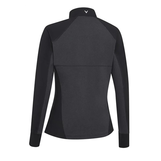 Callaway Lightweight Knit Heathered 1/4 Zip Damen Sweatshirt, ebony heather
