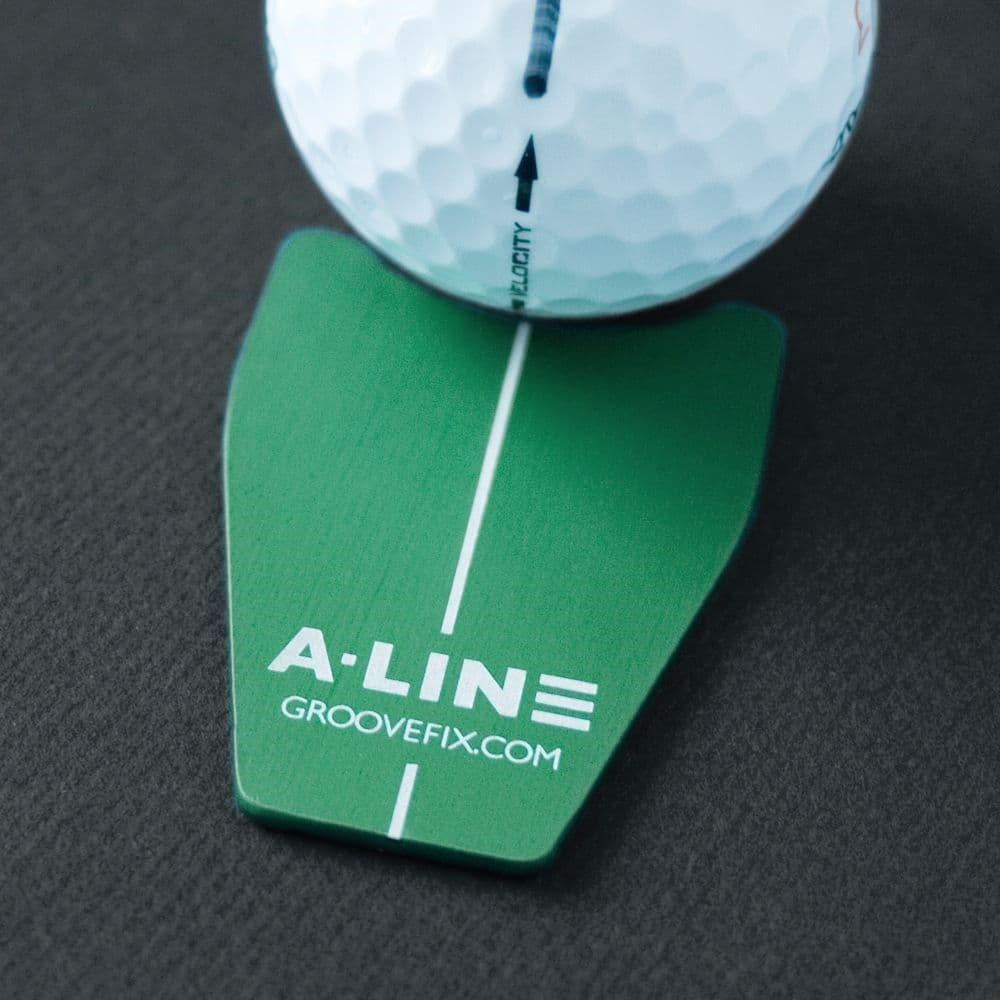 Groovefix A-Line BallMarker and Putting Alignment Aid, grün