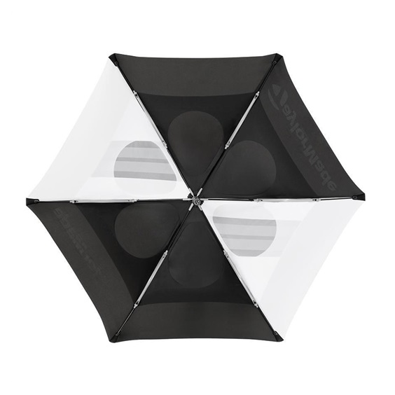 TaylorMade 68" Tour Double Canopy Regenschirm, schwarz/weiß