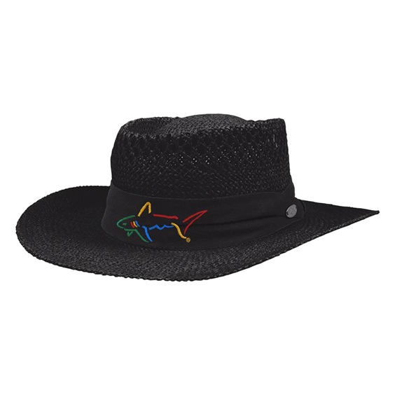 Greg Norman Signature Straw Bucket Hut, schwarz