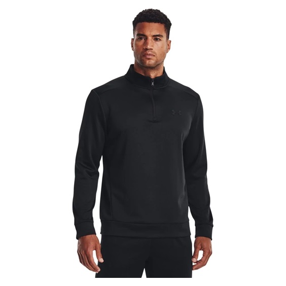Under Armour Fleece 1/4 Zip Herren Sweatshirt, schwarz