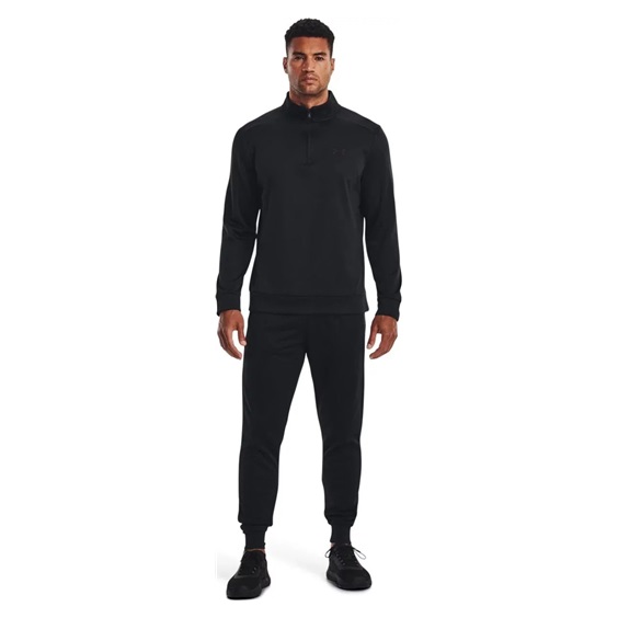 Under Armour Fleece 1/4 Zip Herren Sweatshirt, schwarz