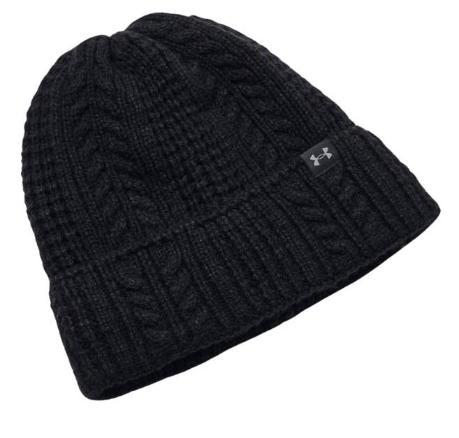 Under Armour Halftime Cable Knit Wintermütze, schwarz