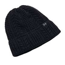 Under Armour Halftime Cable Knit Wintermütze, schwarz