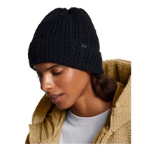 Under Armour Halftime Cable Knit Wintermütze, schwarz