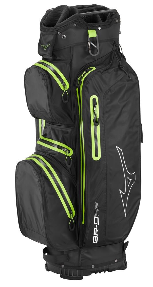 Mizuno BR-DRI Cartbag, schwarz/grün