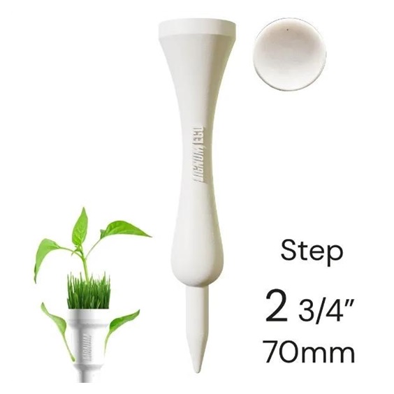 Lignum Tee Ecoline White Plastiktees 70 mm, weiss, 12 Stk.