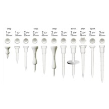 Lignum Tee Ecoline White Plastiktees 70 mm, weiss, 12 Stk.