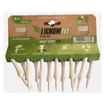 Lignum Tee Ecoline White Plastiktees 70 mm, weiss, 12 Stk.