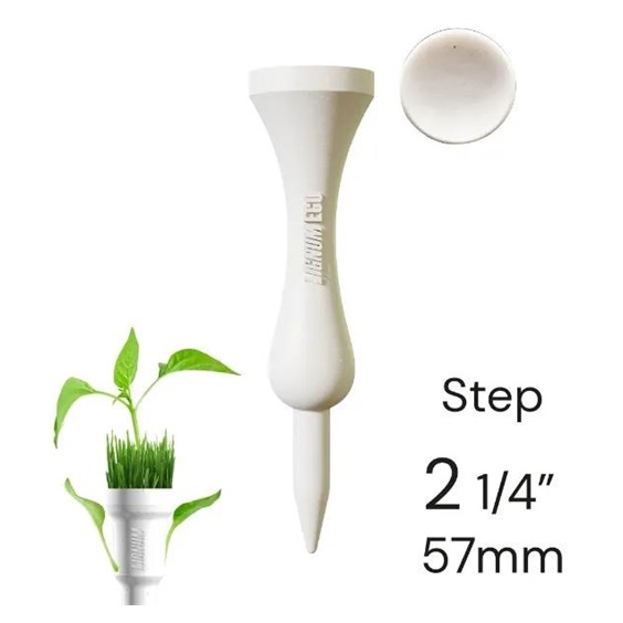 Lignum Tee Ecoline White Plastiktees 57 mm, weiss, 12 Stk.