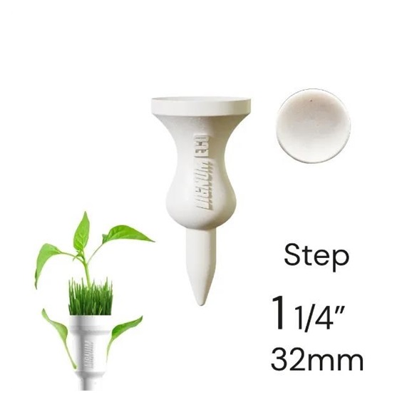 Lignum Tee Ecoline White Plastiktees 32 mm, weiss, 12 Stk.