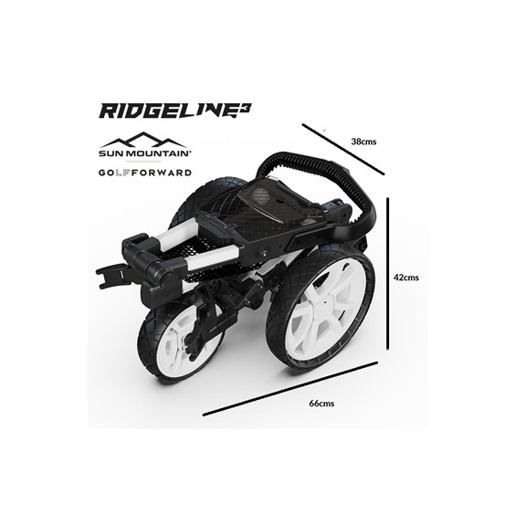 Sun Mountain Ridgeline 3 Manuell Golftrolley, schwarz