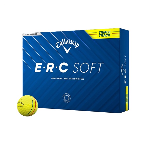 Callaway ERC Soft Triple Track Golfbälle, gelb
