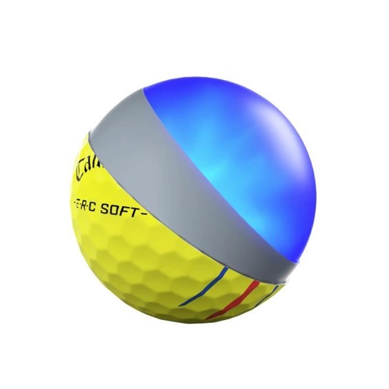 Callaway ERC Soft Triple Track Golfbälle, gelb