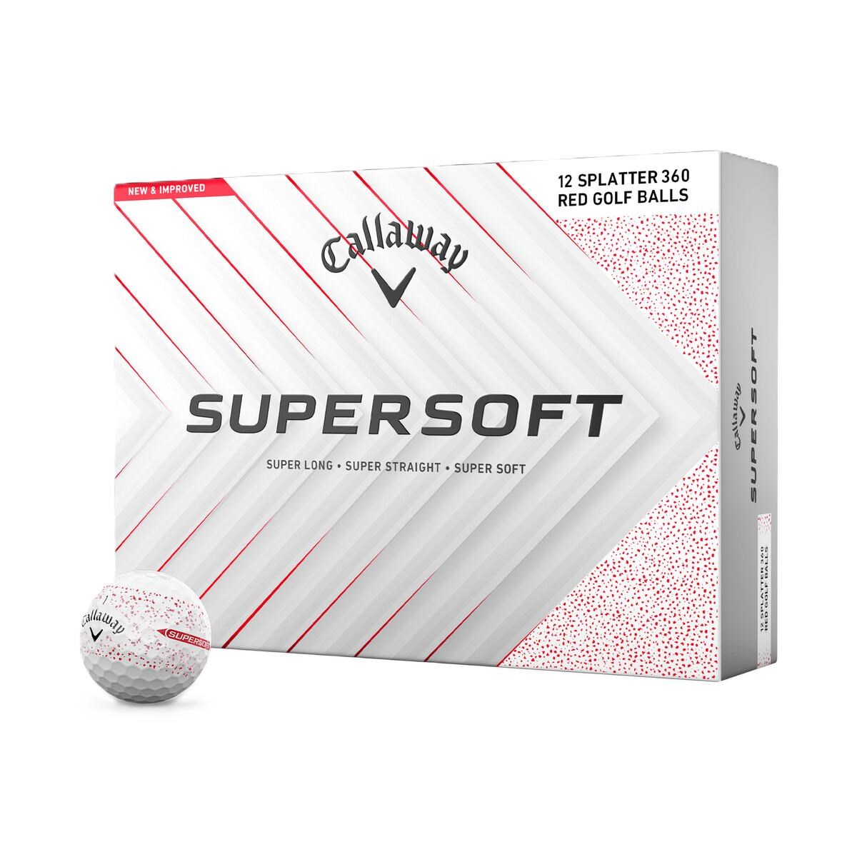 Callaway Supersoft Splatter 360 Red Golfbälle