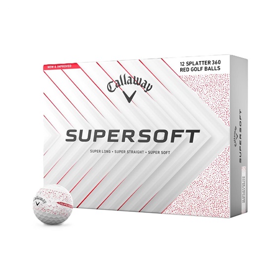 Callaway Supersoft Splatter 360 Red Golfbälle