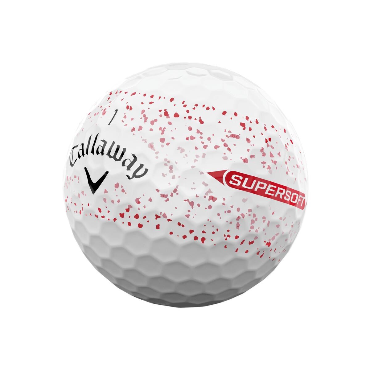Callaway Supersoft Splatter 360 Red Golfbälle