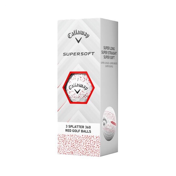 Callaway Supersoft Splatter 360 Red Golfbälle