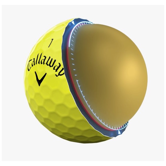 Callaway Warbird Distance+ Golfbälle, gelb
