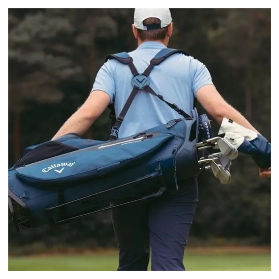 Callaway Carry+ Standbag, dunkelblau/weiss/rot