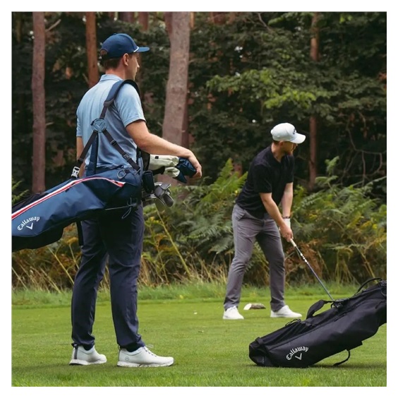 Callaway Carry+ Standbag, dunkelblau/weiss/rot