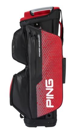 Ping Pioneer Monsoon Cartbag, schwarz/rot