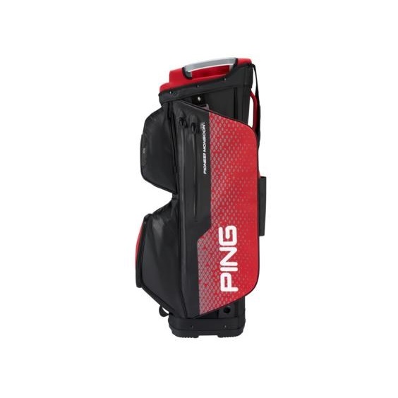 Ping Pioneer Monsoon Cartbag, schwarz/rot