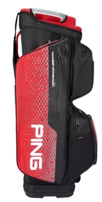 Ping Pioneer Monsoon Cartbag, schwarz/rot