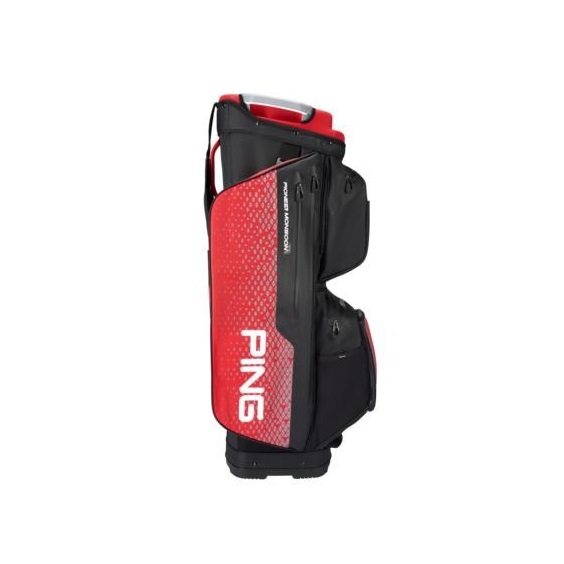 Ping Pioneer Monsoon Cartbag, schwarz/rot