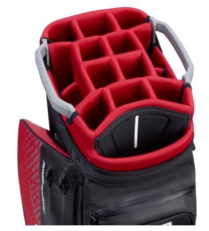 Ping Pioneer Monsoon Cartbag, schwarz/rot