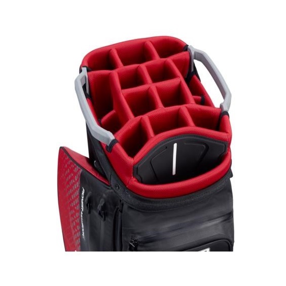 Ping Pioneer Monsoon Cartbag, schwarz/rot