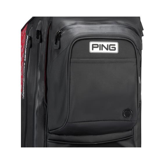 Ping Pioneer Monsoon Cartbag, schwarz/rot