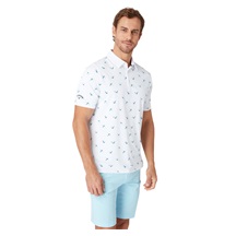 Callaway All Over Birdie Herren Poloshirt, weiss