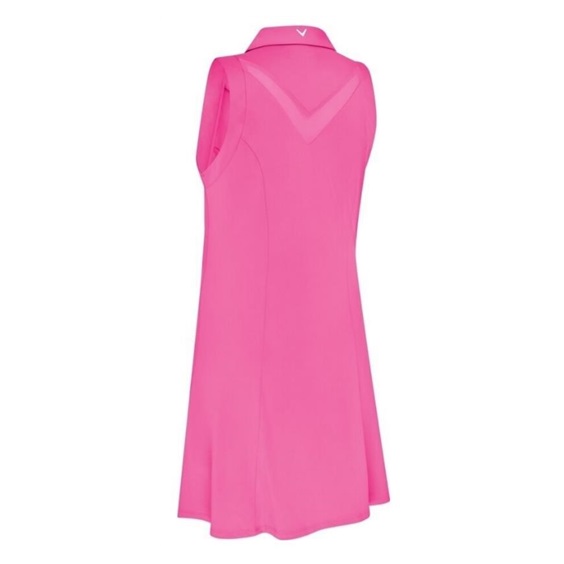 Callaway Flounce Dress with Mesh Golfkleid, rosa