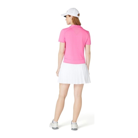 Callaway Waist Length Mesh Detail Short Sleeve Damen Poloshirt, cheeky pink
